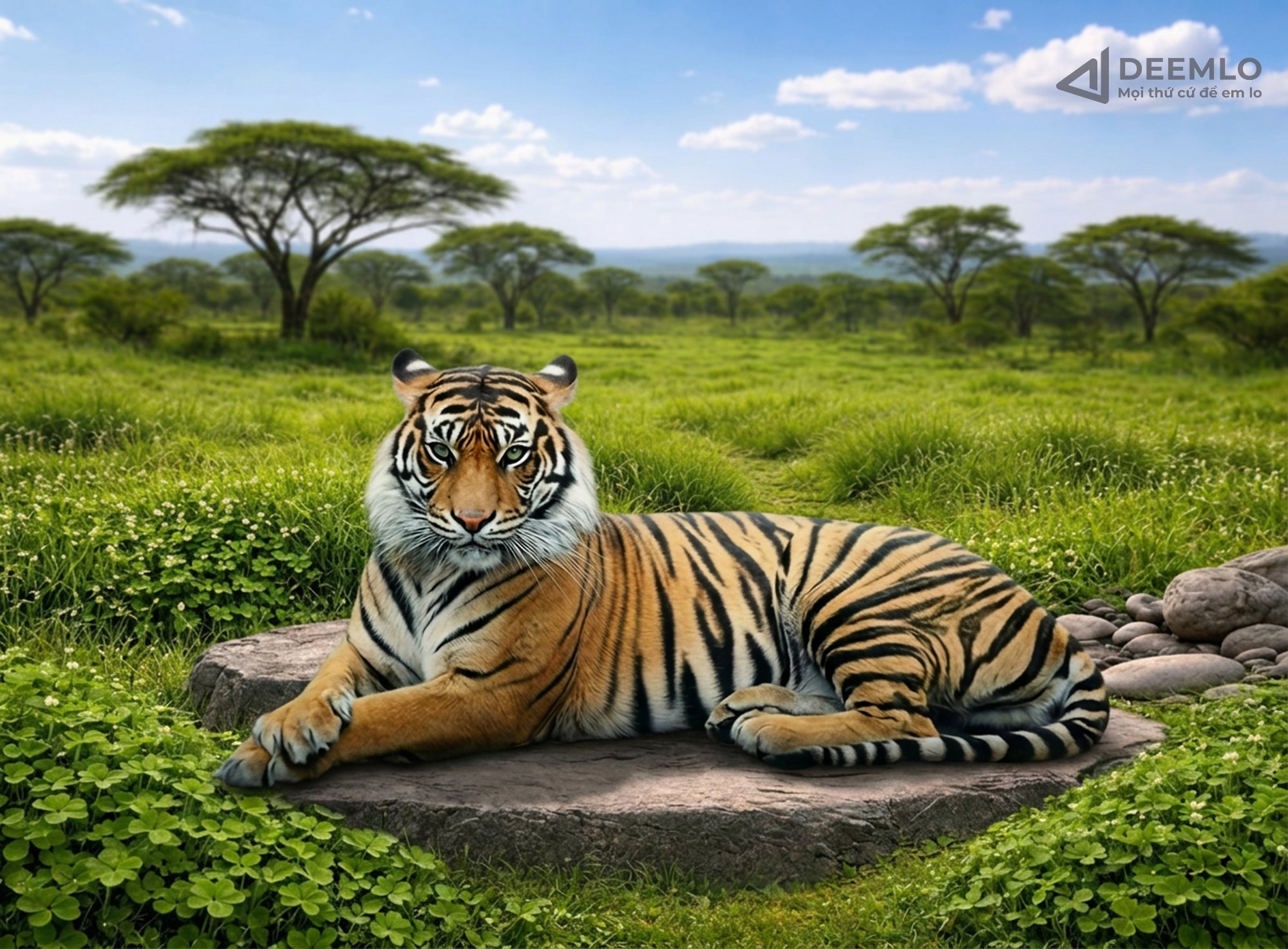 Tranh Tráng Gương Phong Thủy - Mãnh Hổ Gầm Vang (Thiết kế theo yêu cầu)